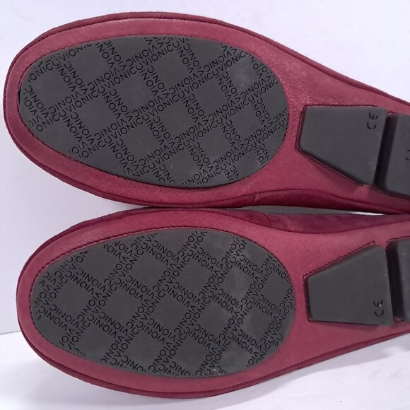 Vionic 456 Sydney Loafers Women 7 Dark Red Suede Leather Slip On Moc TVW4105 - Picture 12 of 14